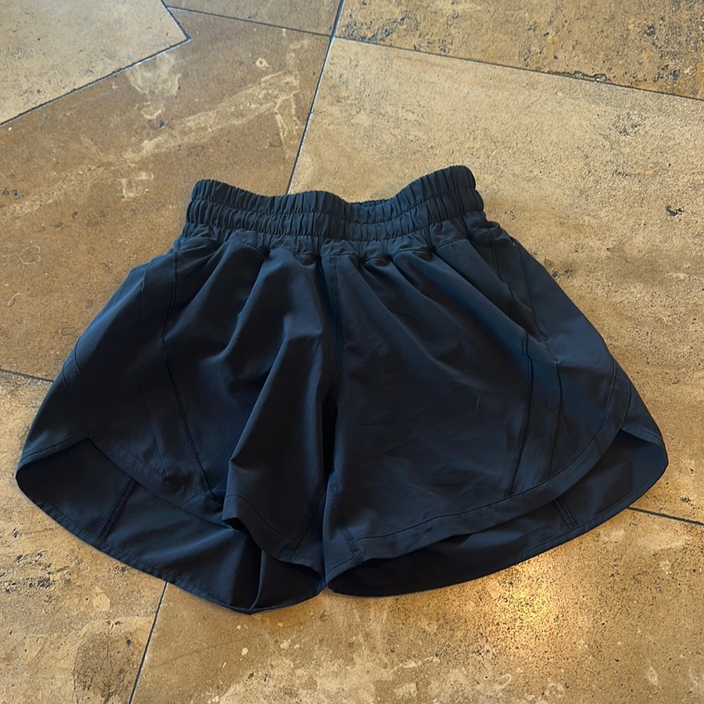 Black Lululemon running shorts